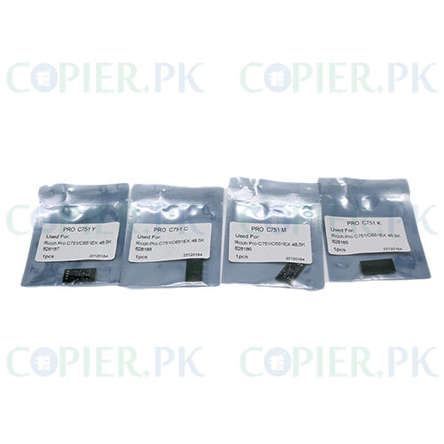 RICOH Pro C651EX/C751EX/C751 Toner Reset Chipset (CMYK)